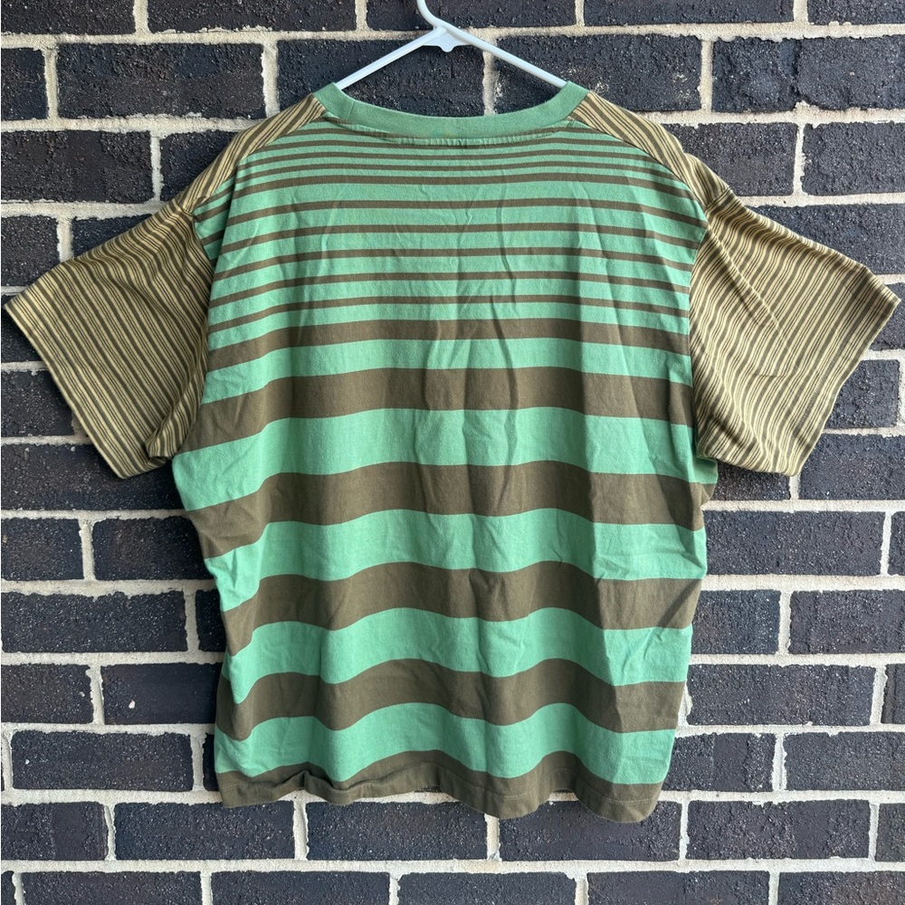 Marni Olive and Beige Striped Tee szXL